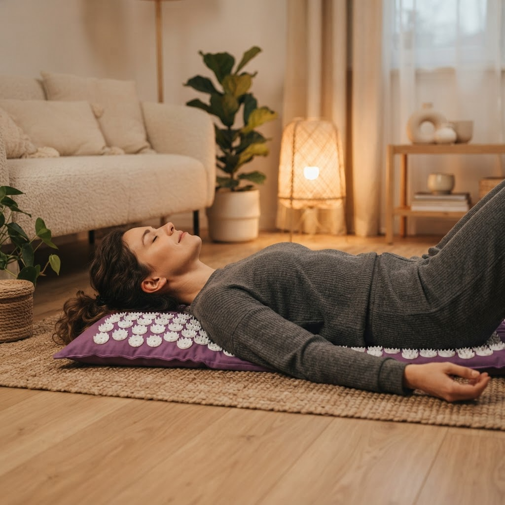 Pressa Reset Mat & Pillow Set — Acupressure for Back Pain, Stress & Sleep